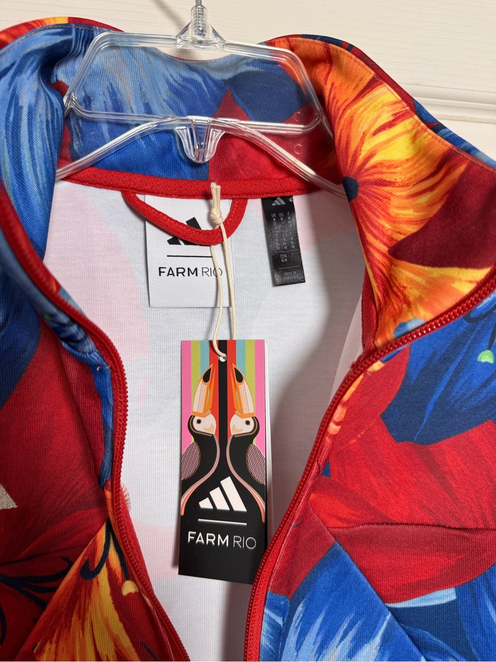NWT adidas x FARM Rio House of Tiro Floral Track Jacket Women M - Picture 4 of 16